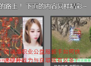 微端单职业公益服新手如何快速提升战力与获取稀有装备? 微端单职业公益服新手如何快速提升战力与获取稀有装备?
