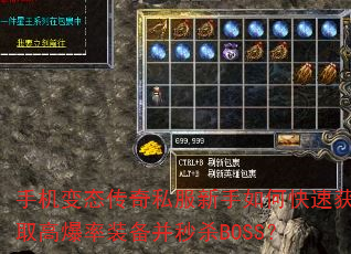 手机变态传奇私服新手如何快速获取高爆率装备并秒杀BOSS? 手机变态传奇私服新手如何快速获取高爆率装备并秒杀BOSS?