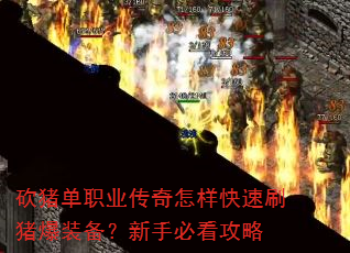 砍猪单职业传奇怎样快速刷猪爆装备?新手必看攻略 砍猪单职业传奇怎样快速刷猪爆装备?新手必看攻略