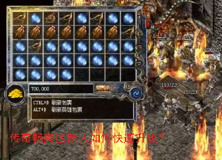 传奇畅爽区新人如何快速升级? 传奇畅爽区新人如何快速升级?