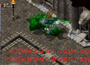 1.85狂雷合击版本中,裁决装备在哪些地图或怪物身上爆率最高?如何获取? 1.85狂雷合击版本中,裁决装备在哪些地图或怪物身上爆率最高?如何获取?