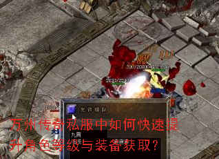 万州传奇私服中如何快速提升角色等级与装备获取? 万州传奇私服中如何快速提升角色等级与装备获取?