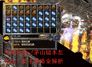 传奇私服sf茅山版本怎么玩?新手攻略全解析 传奇私服sf茅山版本怎么玩?新手攻略全解析