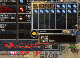 如何选择盛大风云私服中的最佳职业? 如何选择盛大风云私服中的最佳职业?